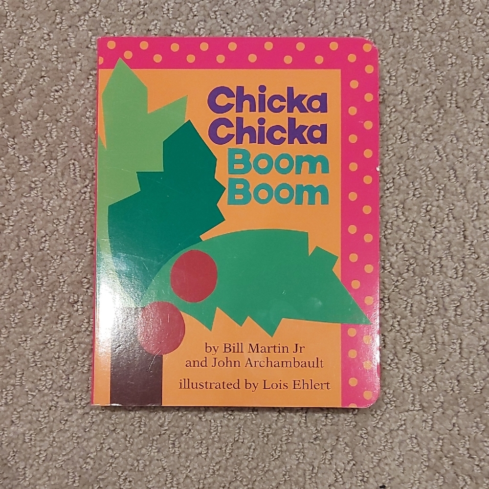 Chicka Chicka Boom Boom Board Book - Bright Orange & Pink